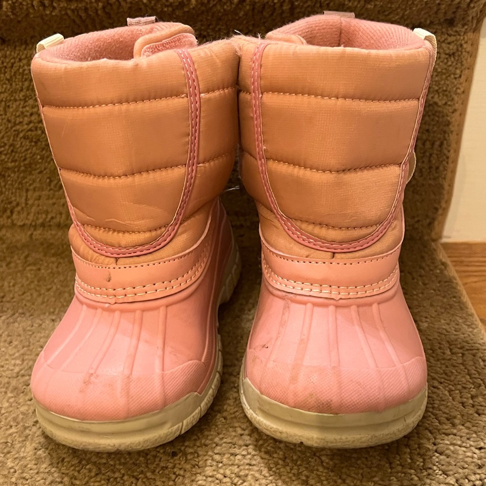 OshKosh B'gosh Little Girls Splash Boots Pink Kids Snow Waterproof Size 7 - Picture 2 of 7